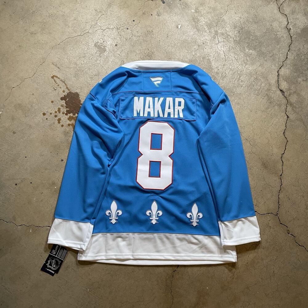 Cale Makar Colorado Avalanche Blue Retro Jersey Mens Size Medium 50 - Picture 2 of 8